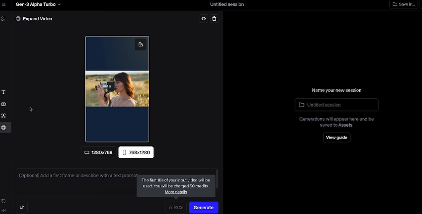 Runway ML AI video extender