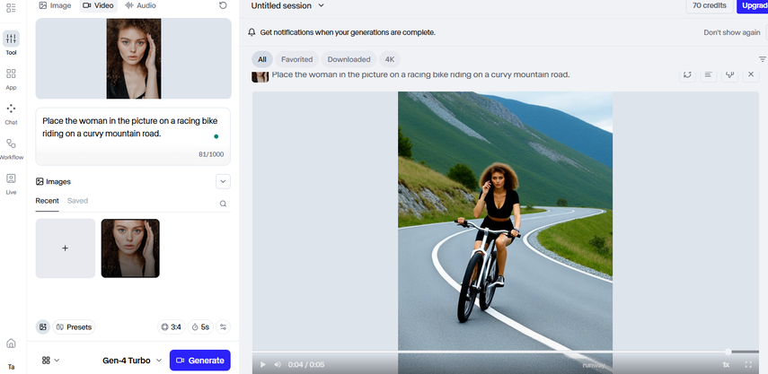 Runway ML Image to Video generator