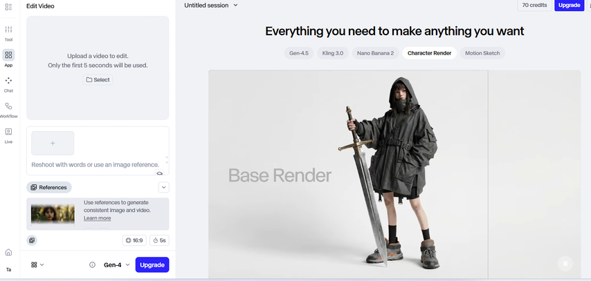 Runway ML Video to Video generator