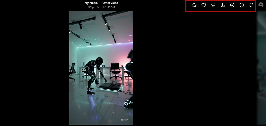 Saving and organizing generated videos in Sora AI Text to Video