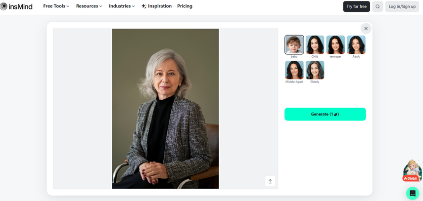 Seeing what your mom looked like as a child in insMind