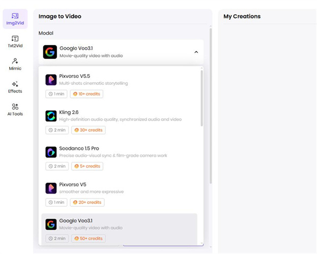 input prompt in hitpaw ai video generator