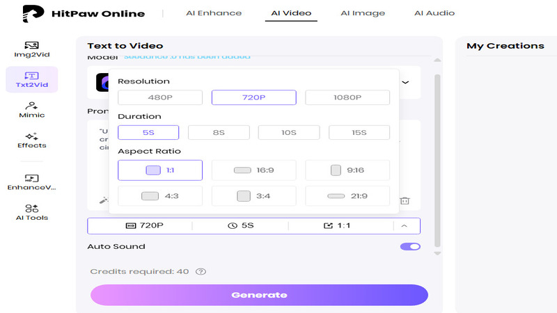 setting resolution and aspect ratio