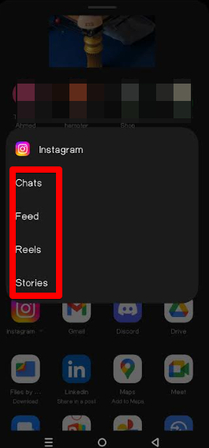 Sharing a downloaded YouTube video to Instagram from the phone gallery