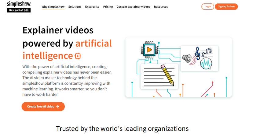 SimpleShow AI explainer video maker