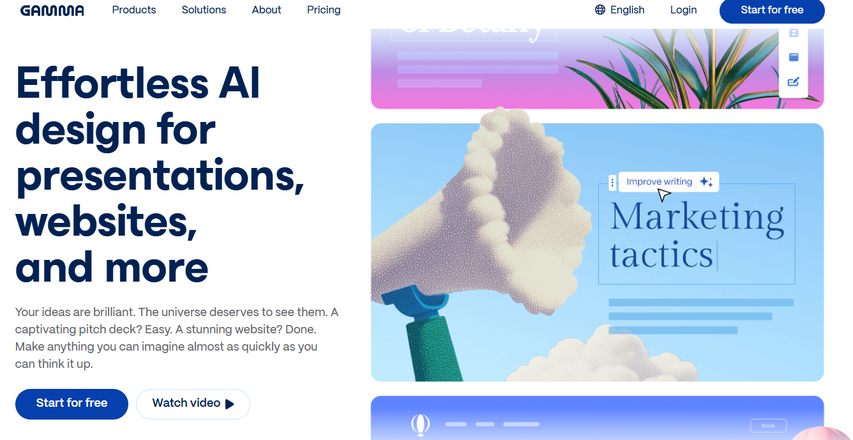 SlidesGo alternative Gamma