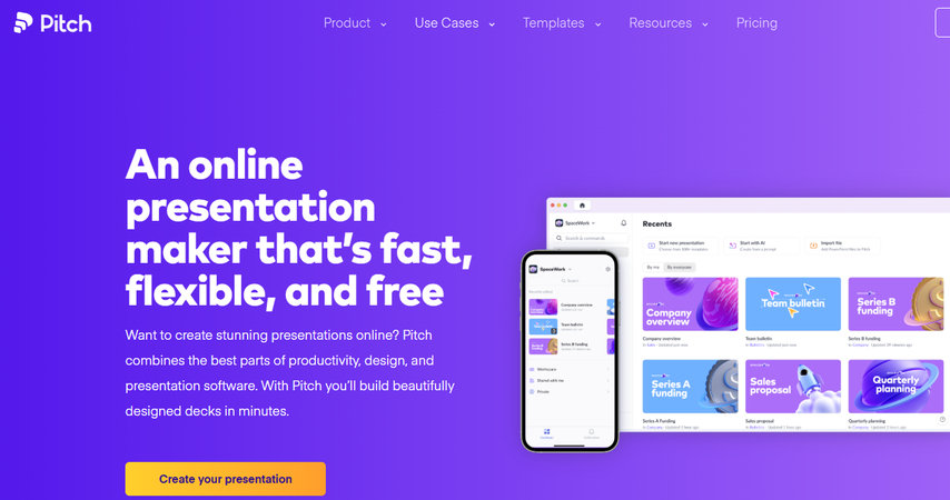 SlidesGo alternative Pitch