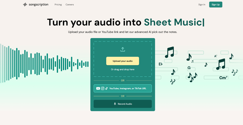 Songscription AI Transcribe Music to Sheet Music