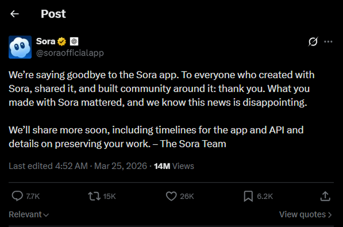 Sora App Shut Down