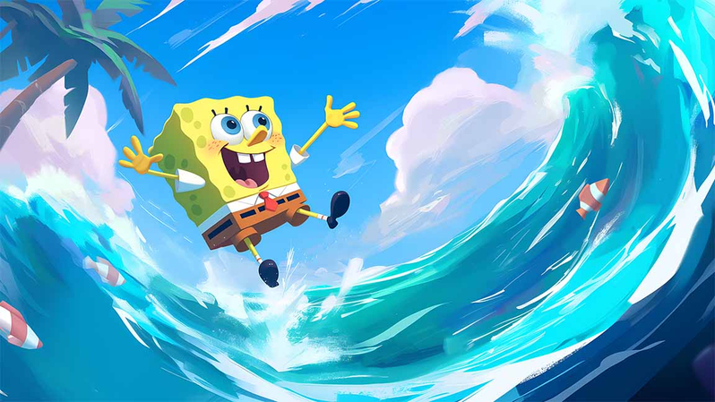 spongebob ai prompts for energetic action