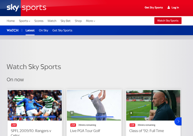 SportSurge alternative Sky Sports