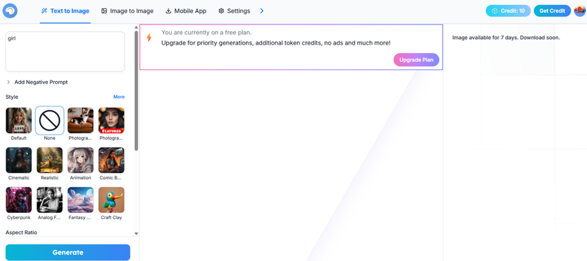 Stable Diffusion image generation dashboard
