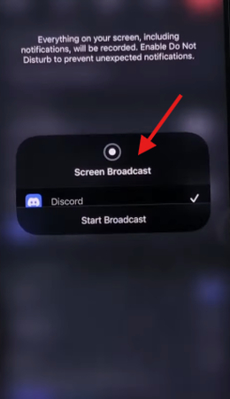 Starting Screen Broadcast on Discord