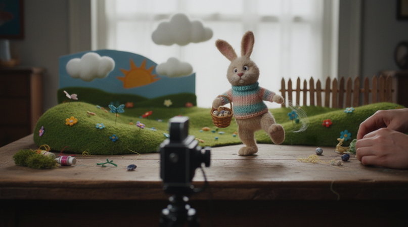 stop-motion easter bunny videos