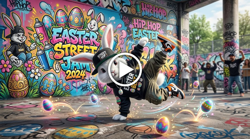 street art bunny jam
