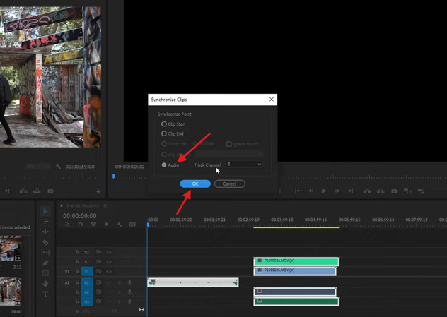 Syncing audio with video using Premiere Pro