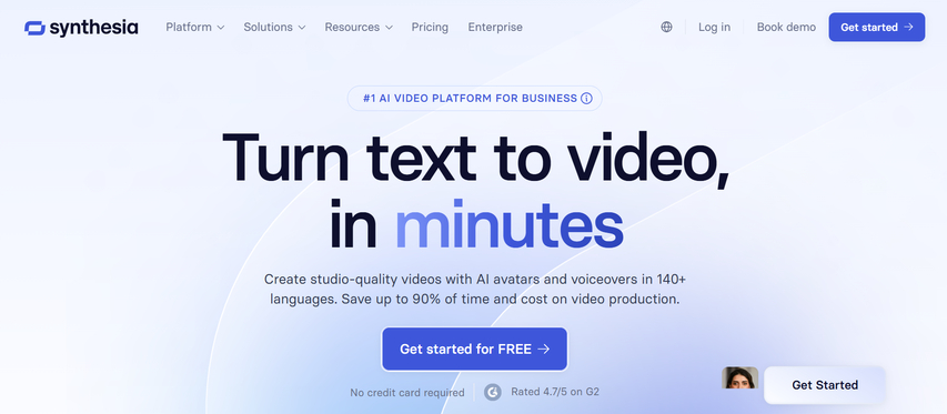 synthesia professional corporate alternative