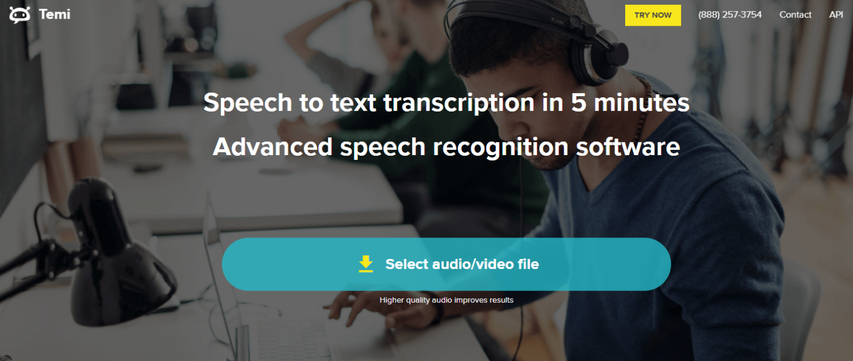 Temi best video to text converter