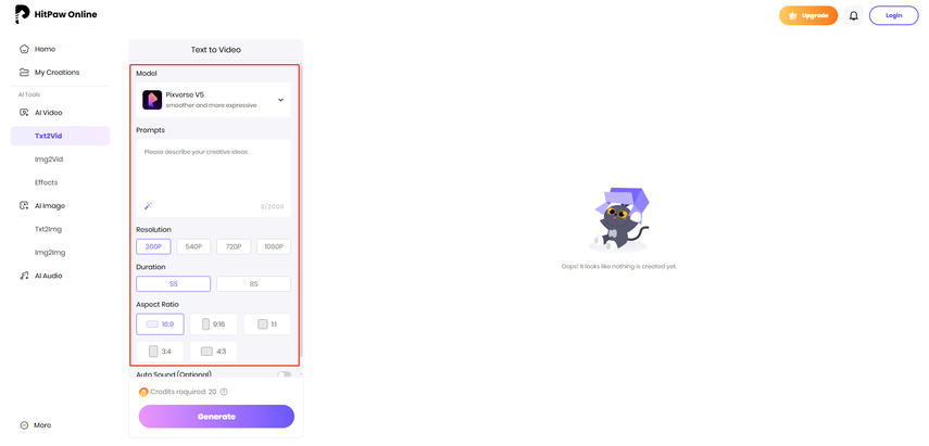 Generating a sports video with text prompts