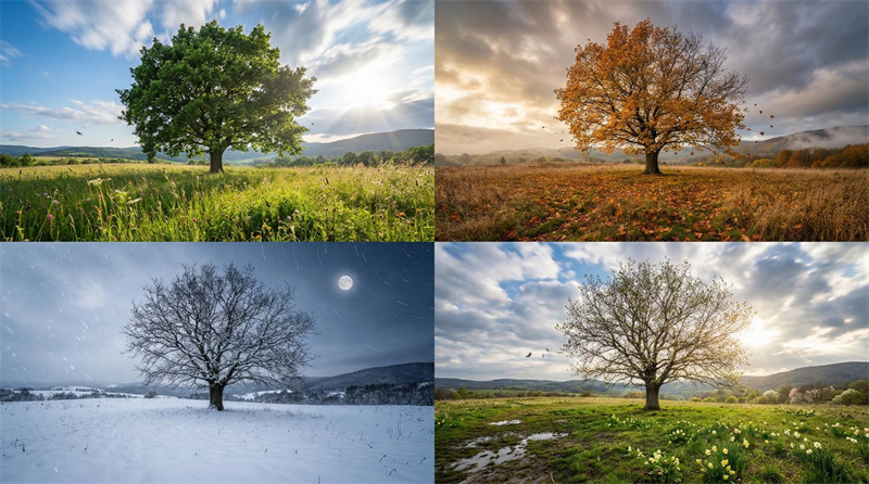 AI Time-Lapse Video of the Changing Seasons
