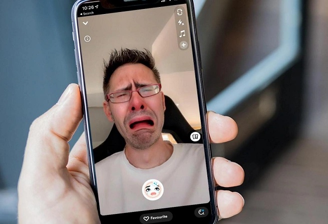 tiktok crying face filter for videos