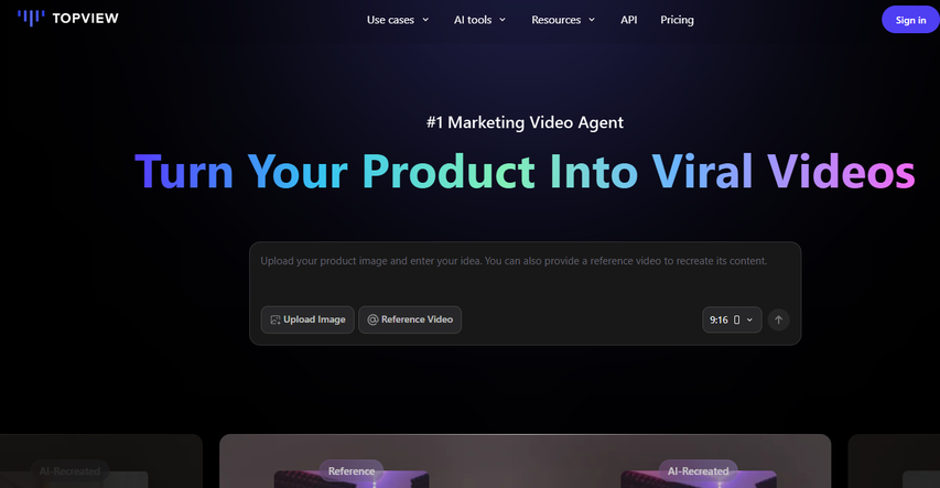 TopView AI UGC video ads creator