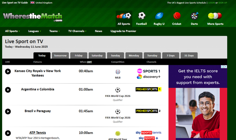 TotalSportek similar site WherestheMatch