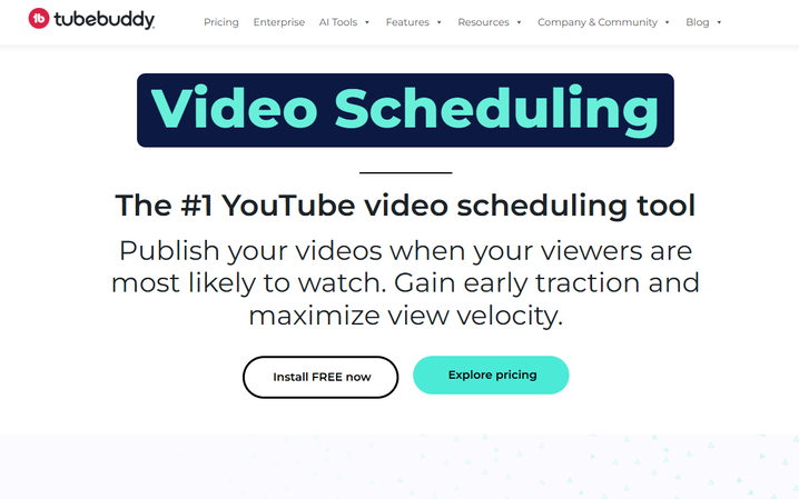TuneBuddy YouTube video AI scheduling tool