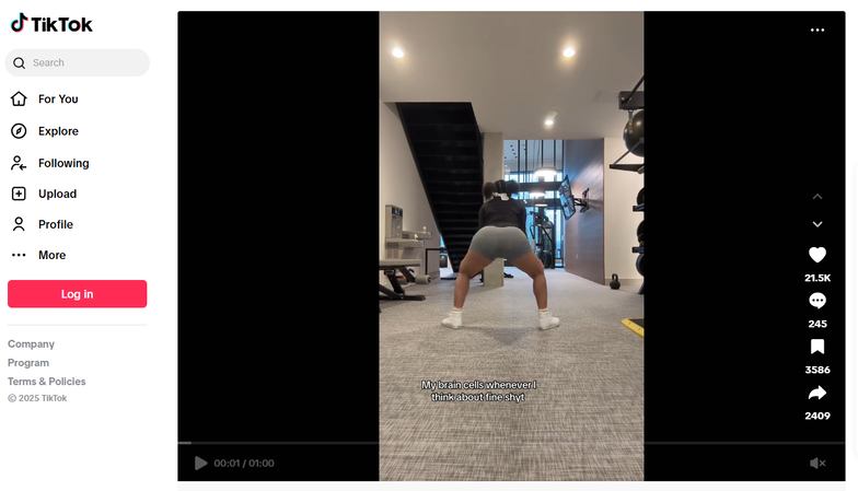 Twerk video on TikTok