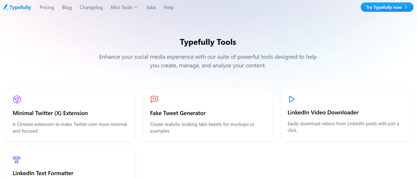 typefully tool for tweet videos