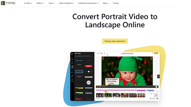 Typito Convert Video from Landscape to Portrait