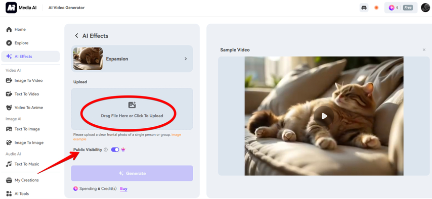 Uploading an image to inflate the body