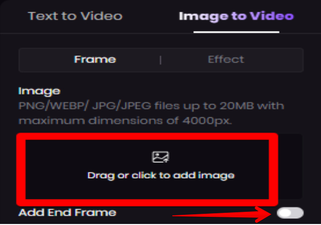 Uploading images in sequence to HitPaw Online Video Generator