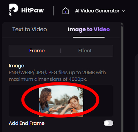 Uploading mom and son photo