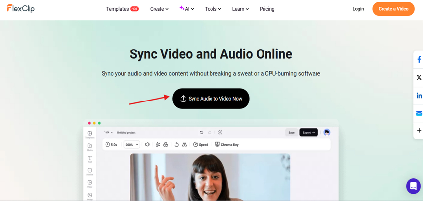 Uploading video to FlexClip