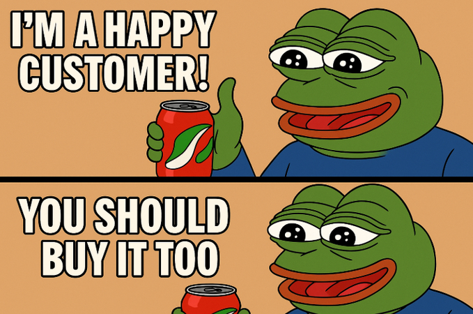 Using Pepe the Frog meme for brand promotions