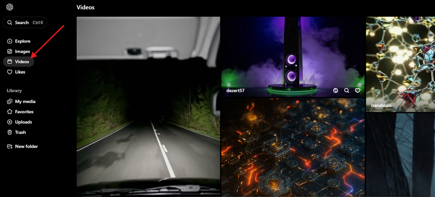 Using Sora's featured videos to get inspiration for the prompt