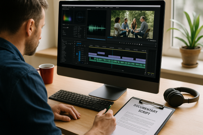 Using the documentary script in editing