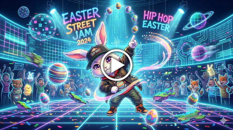 dancing easter bunny