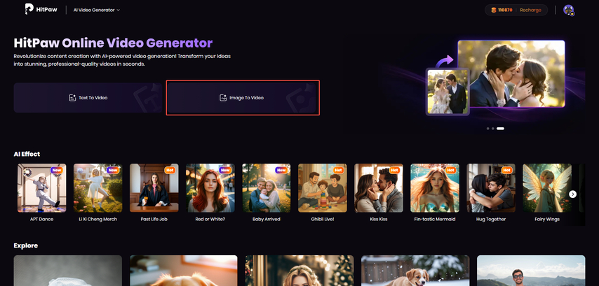 visit hitpaw online ai video generator