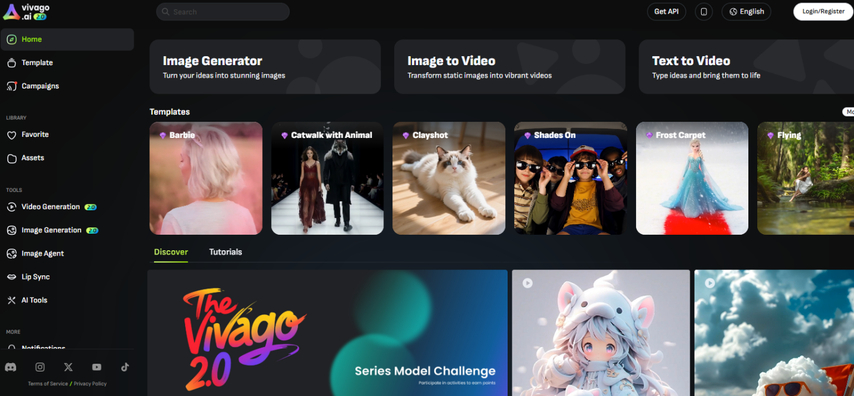 Vivago AI Minimax AI Video Generator alternative