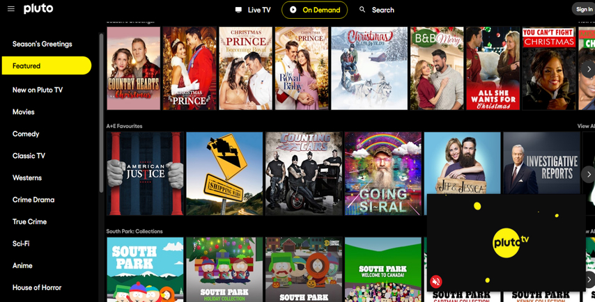 Vumoo alternative Pluto TV