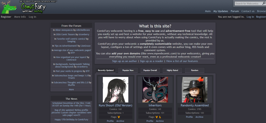 WEBTOON alternative Comic Fury