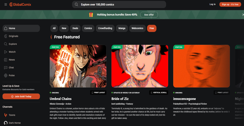 WEBTOON alternative GlobalComix