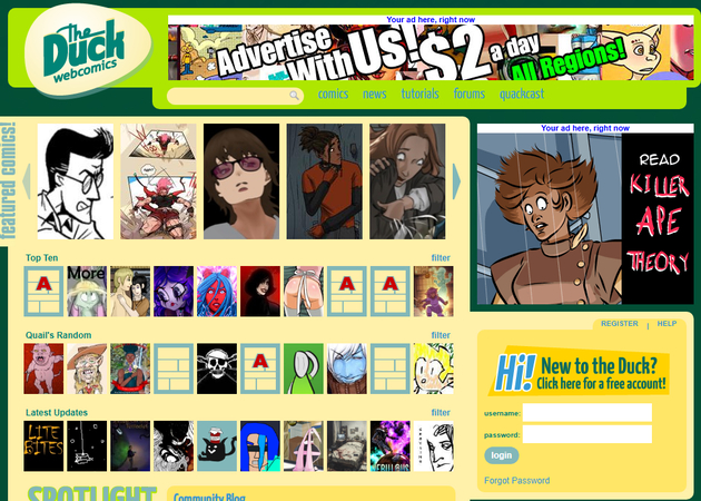 WEBTOON alternative The Duck Webcomics