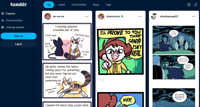 WEBTOON alternative Tumblr