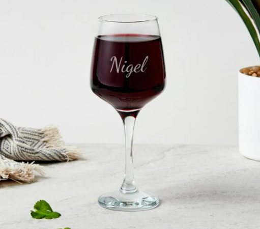 Wine glasses with names for baby shower prizes for games