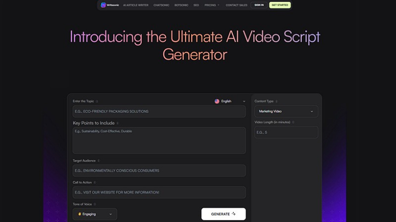 Writesonic AI Radio Ad Generator