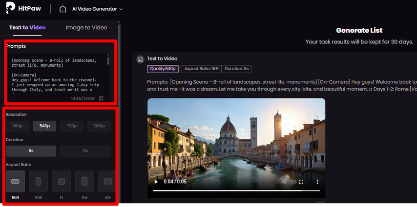 Writing a script to generate a YouTube video with AI