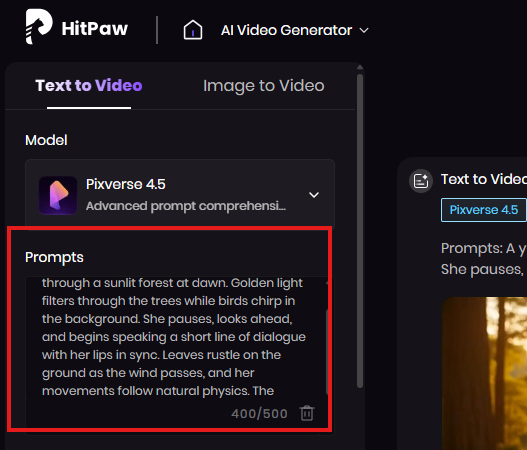 Writing prompt for the video